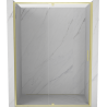 Mexen Exo-R drzwi prysznicowe uchylne 145 cm, transparent, złote szczotkowane - 819-145-000-55-00
