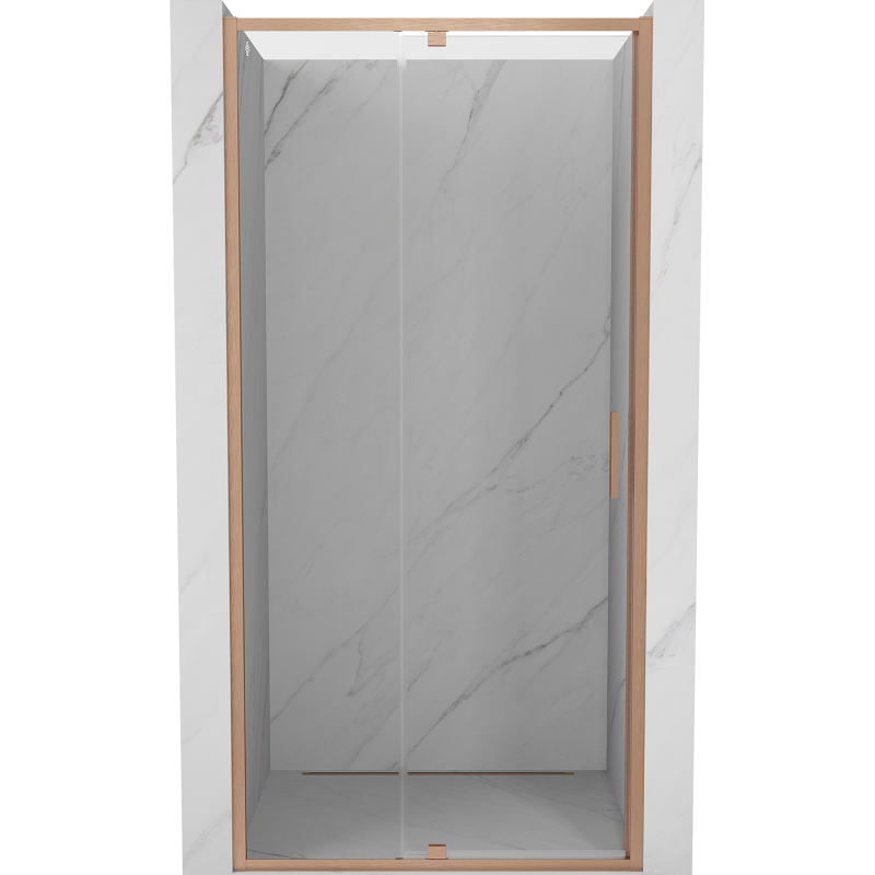 Mexen Exo-R drzwi prysznicowe uchylne 120 cm, transparent, miedź szczotkowana - 819-120-000-65-00