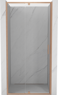 Mexen Exo-R drzwi prysznicowe uchylne 120 cm, transparent, miedź szczotkowana - 819-120-000-65-00