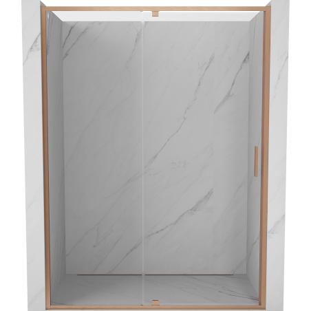 Mexen Exo-R drzwi prysznicowe uchylne 140 cm, transparent, miedź szczotkowana - 819-140-000-65-00