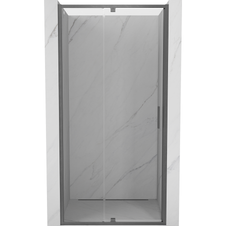 Mexen Exo-R drzwi prysznicowe uchylne 90 cm, transparent, gun gray szczotkowany - 819-090-000-66-00