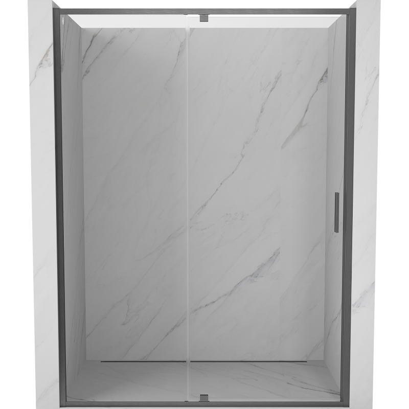 Mexen Exo-R drzwi prysznicowe uchylne 145 cm, transparent, gun gray szczotkowany - 819-145-000-66-00