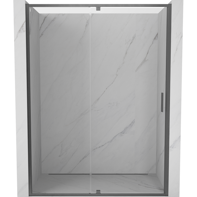 Mexen Exo-R drzwi prysznicowe uchylne 150 cm, transparent, gun gray szczotkowany - 819-150-000-66-00