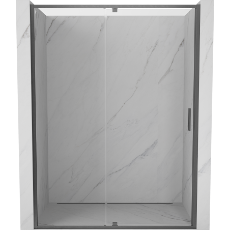 Mexen Exo-R drzwi prysznicowe uchylne 155 cm, transparent, gun gray szczotkowany - 819-155-000-66-00