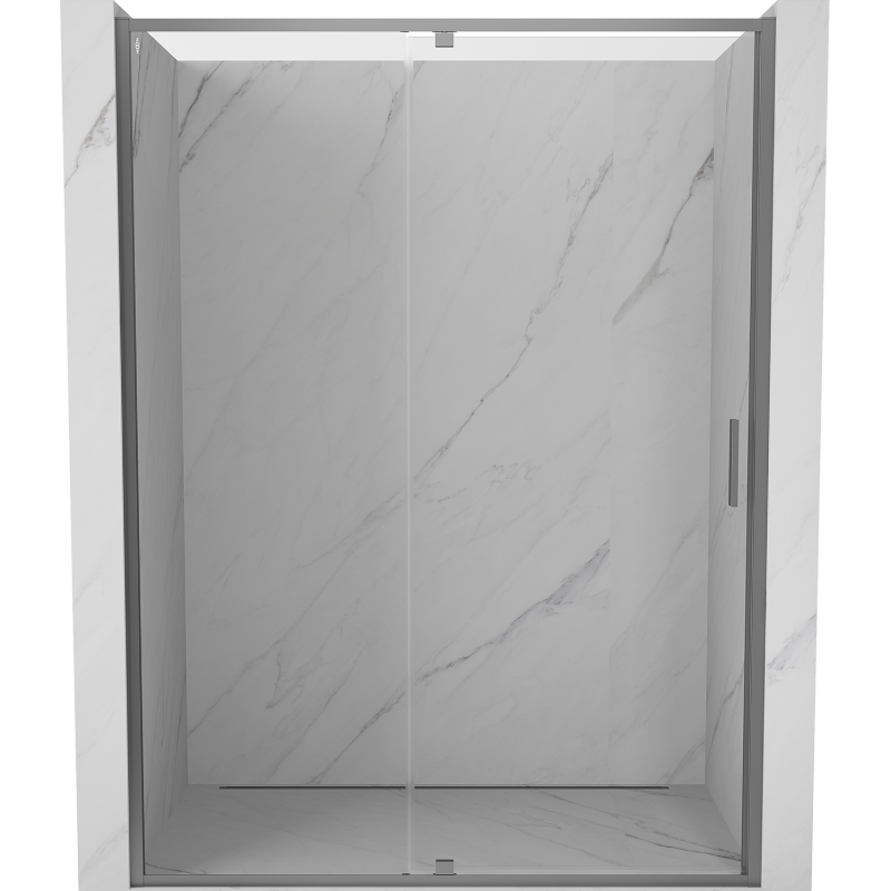 Mexen Exo-R drzwi prysznicowe uchylne 130 cm, transparent, gun metal - 819-130-000-95-00