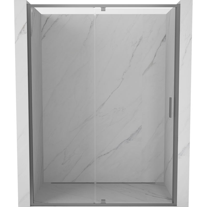 Mexen Exo-R drzwi prysznicowe uchylne 155 cm, transparent, gun metal - 819-155-000-95-00
