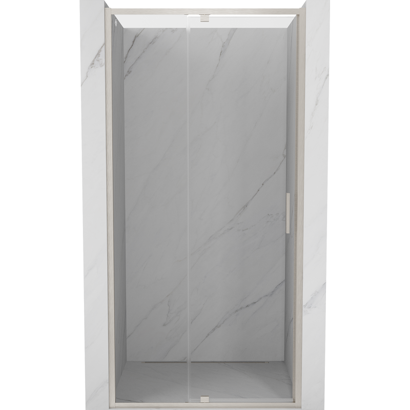 Mexen Exo-R drzwi prysznicowe uchylne 90 cm, transparent, nikiel szczotkowany - 819-090-000-97-00