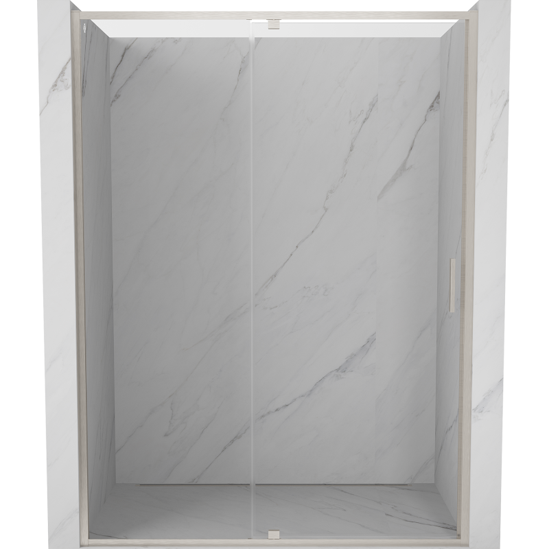 Mexen Exo-R drzwi prysznicowe uchylne 130 cm, transparent, nikiel szczotkowany - 819-130-000-97-00