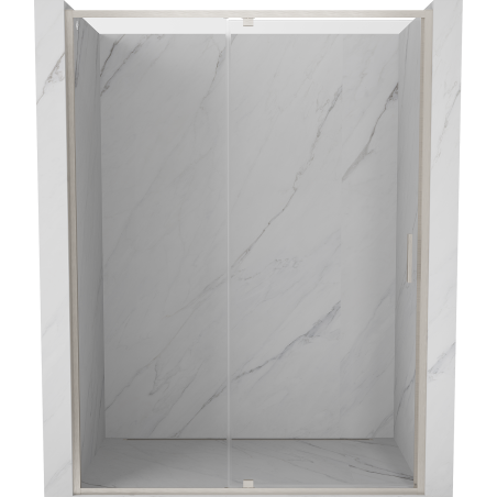 Mexen Exo-R drzwi prysznicowe uchylne 135 cm, transparent, nikiel szczotkowany - 819-135-000-97-00