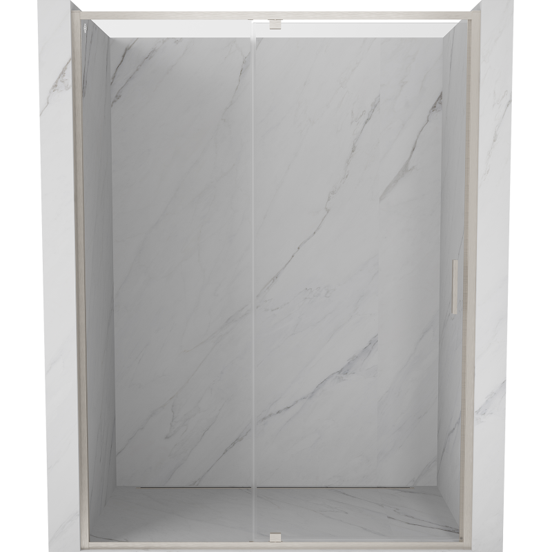 Mexen Exo-R drzwi prysznicowe uchylne 140 cm, transparent, nikiel szczotkowany - 819-140-000-97-00