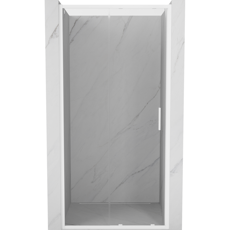 Mexen Exo-S drzwi prysznicowe rozsuwane 90 cm, transparent, białe - 8151-090-000-20-00