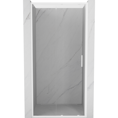 Mexen Exo-S drzwi prysznicowe rozsuwane 110 cm, transparent, białe - 8151-110-000-20-00