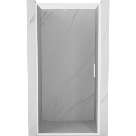 Mexen Exo-S drzwi prysznicowe rozsuwane 125 cm, transparent, białe - 8151-125-000-20-00
