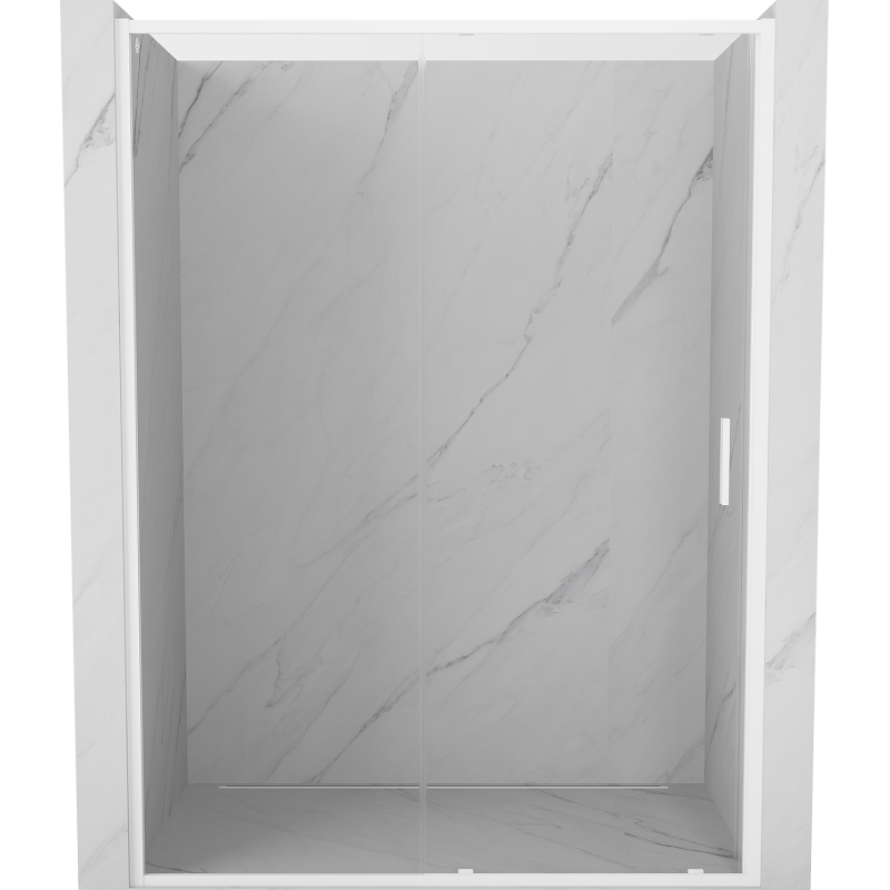 Mexen Exo-S drzwi prysznicowe rozsuwane 135 cm, transparent, białe - 8151-135-000-20-00
