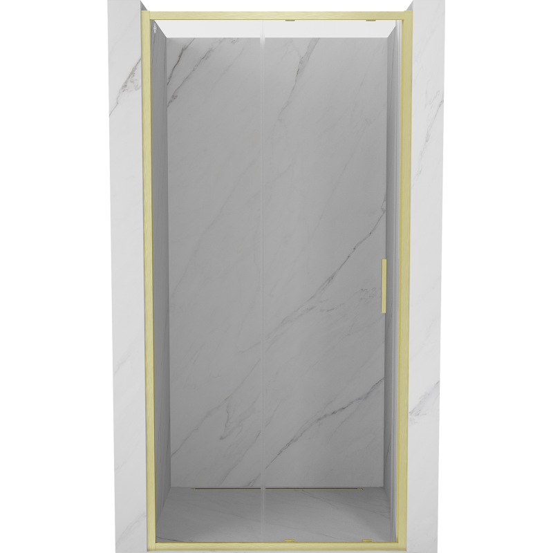 Mexen Exo-S drzwi prysznicowe rozsuwane 95 cm, transparent, złote szczotkowane - 8151-095-000-55-00