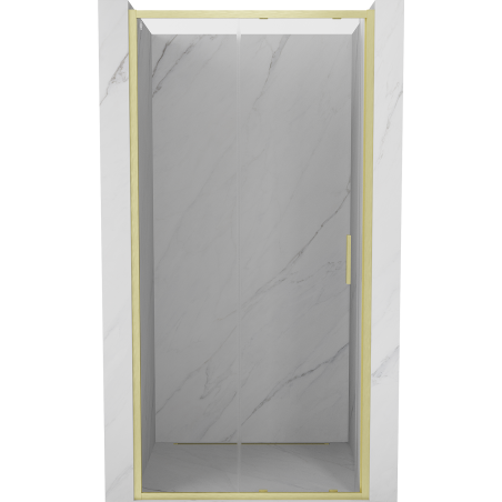 Mexen Exo-S drzwi prysznicowe rozsuwane 125 cm, transparent, złote szczotkowane - 8151-125-000-55-00