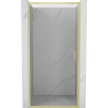 Mexen Exo-S drzwi prysznicowe rozsuwane 125 cm, transparent, złote szczotkowane - 8151-125-000-55-00