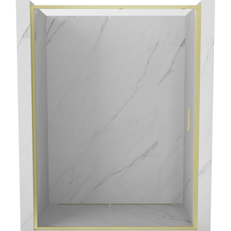 Mexen Exo-S drzwi prysznicowe rozsuwane 130 cm, transparent, złote szczotkowane - 8151-130-000-55-00