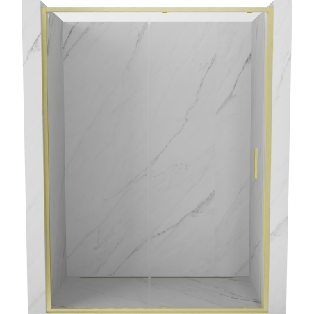 Mexen Exo-S drzwi prysznicowe rozsuwane 135 cm, transparent, złote szczotkowane - 8151-135-000-55-00