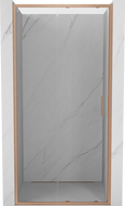 Mexen Exo-S drzwi prysznicowe rozsuwane 110 cm, transparent, miedź szczotkowana - 8151-110-000-65-00
