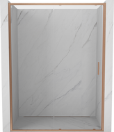 Mexen Exo-S drzwi prysznicowe rozsuwane 140 cm, transparent, miedź szczotkowana - 8151-140-000-65-00