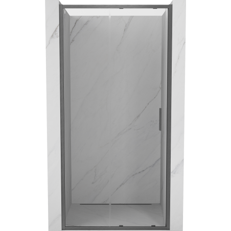 Mexen Exo-S drzwi prysznicowe rozsuwane 110 cm, transparent, gun gray szczotkowany - 8151-110-000-66-00