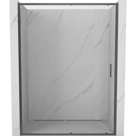 Mexen Exo-S drzwi prysznicowe rozsuwane 130 cm, transparent, gun gray szczotkowany - 8151-130-000-66-00