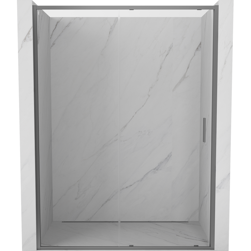 Mexen Exo-S drzwi prysznicowe rozsuwane 150 cm, transparent, gun metal - 8151-150-000-95-00