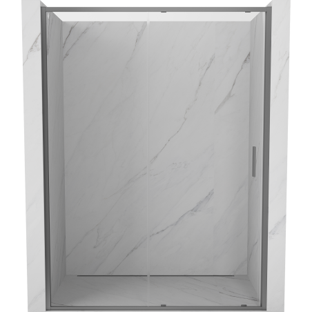 Mexen Exo-S drzwi prysznicowe rozsuwane 150 cm, transparent, gun metal - 8151-150-000-95-00