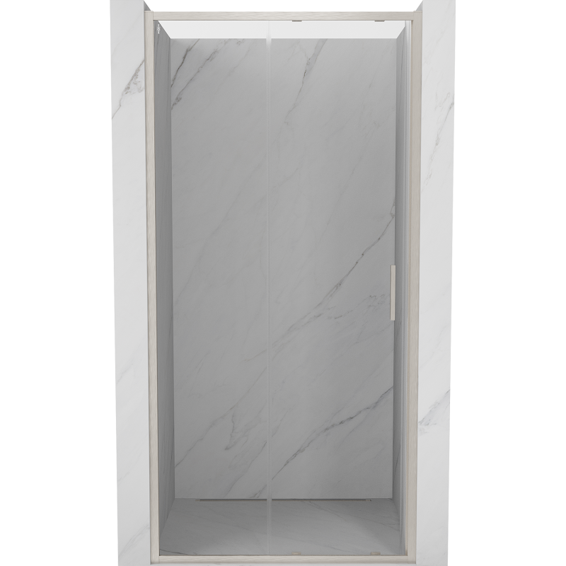 Mexen Exo-S drzwi prysznicowe rozsuwane 95 cm, transparent, nikiel szczotkowany - 8151-095-000-97-00