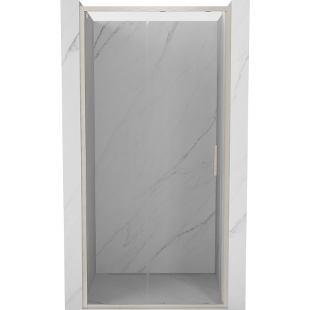 Mexen Exo-S drzwi prysznicowe rozsuwane 125 cm, transparent, nikiel szczotkowany - 8151-125-000-97-00