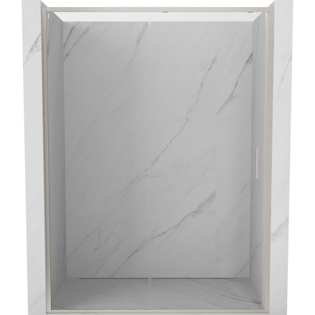 Mexen Exo-S drzwi prysznicowe rozsuwane 130 cm, transparent, nikiel szczotkowany - 8151-130-000-97-00