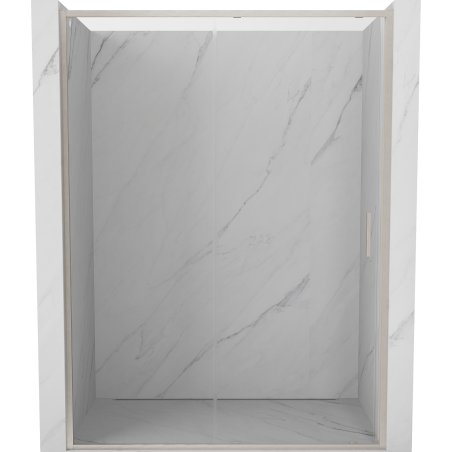 Mexen Exo-S drzwi prysznicowe rozsuwane 140 cm, transparent, nikiel szczotkowany - 8151-140-000-97-00