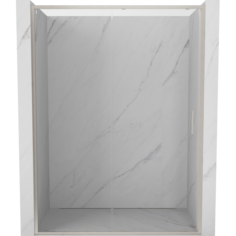 Mexen Exo-S drzwi prysznicowe rozsuwane 190 cm, transparent, nikiel szczotkowany - 8151-190-000-97-00