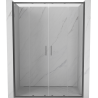 Mexen Exo-S Duo drzwi prysznicowe podwójne rozsuwane 150 cm, transparent, gun gray szczotkowany - 8152-150-000-66-00