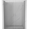 Mexen Exo-S Duo drzwi prysznicowe podwójne rozsuwane 130 cm, transparent, gun metal - 8152-130-000-95-00
