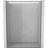 Mexen Exo-S Duo drzwi prysznicowe podwójne rozsuwane 140 cm, transparent, gun metal - 8152-140-000-95-00