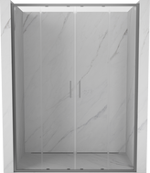 Mexen Exo-S Duo drzwi prysznicowe podwójne rozsuwane 150 cm, transparent, gun metal - 8152-150-000-95-00