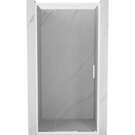 Mexen Exo-3S drzwi prysznicowe rozsuwane 80 cm, transparent, białe - 8153-080-000-20-00