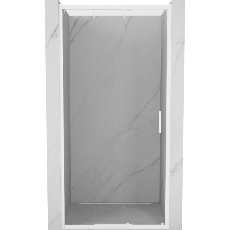 Mexen Exo-3S drzwi prysznicowe rozsuwane 85 cm, transparent, białe - 8153-085-000-20-00