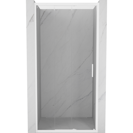 Mexen Exo-3S drzwi prysznicowe rozsuwane 100 cm, transparent, białe - 8153-100-000-20-00
