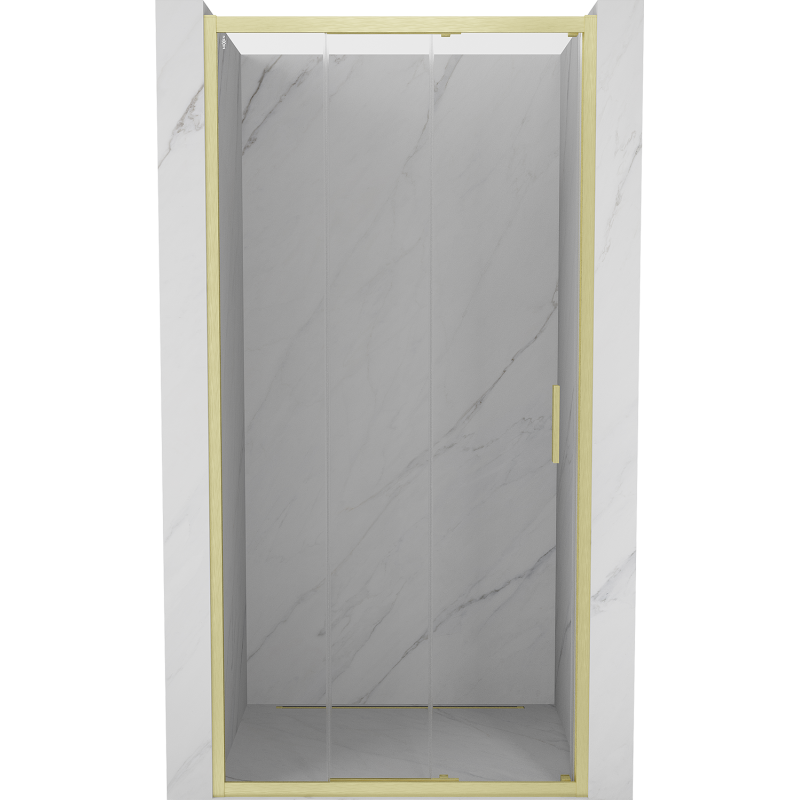 Mexen Exo-3S drzwi prysznicowe rozsuwane 75 cm, transparent, złote szczotkowane - 8153-075-000-55-00