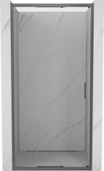 Mexen Exo-3S drzwi prysznicowe rozsuwane 80 cm, transparent, gun gray szczotkowany - 8153-080-000-66-00