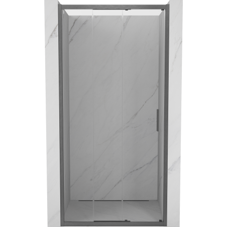 Mexen Exo-3S drzwi prysznicowe rozsuwane 95 cm, transparent, gun gray szczotkowany - 8153-095-000-66-00