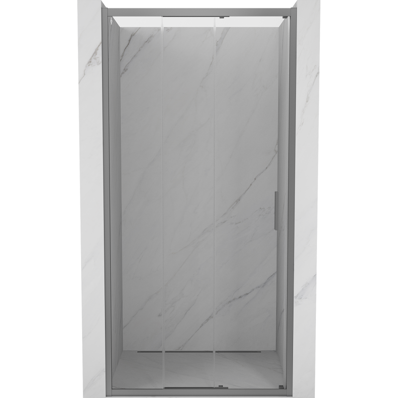 Mexen Exo-3S drzwi prysznicowe rozsuwane 70 cm, transparent, gun metal - 8153-070-000-95-00