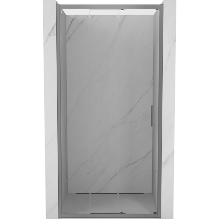 Mexen Exo-3S drzwi prysznicowe rozsuwane 100 cm, transparent, gun metal - 8153-100-000-95-00