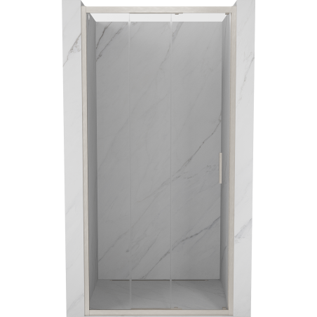 Mexen Exo-3S drzwi prysznicowe rozsuwane 95 cm, transparent, nikiel szczotkowany - 8153-095-000-97-00