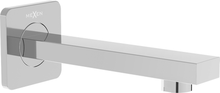 Mexen Cube baduitloop wand, chroom - 79370-00