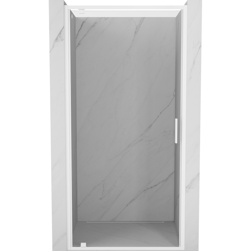 Mexen Exo-BR drzwi prysznicowe uchylne 100 cm, transparent, białe - 8181-100-000-20-00
