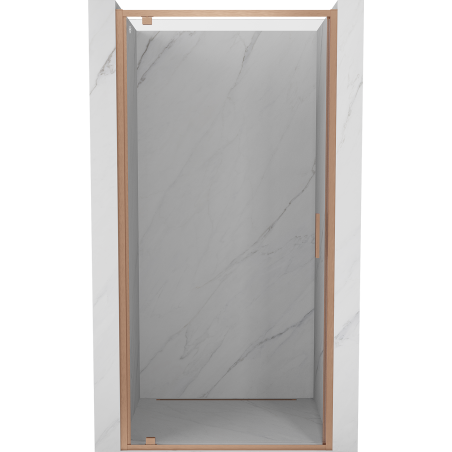 Mexen Exo-BR drzwi prysznicowe uchylne 65 cm, transparent, miedź szczotkowana - 8181-065-000-65-00